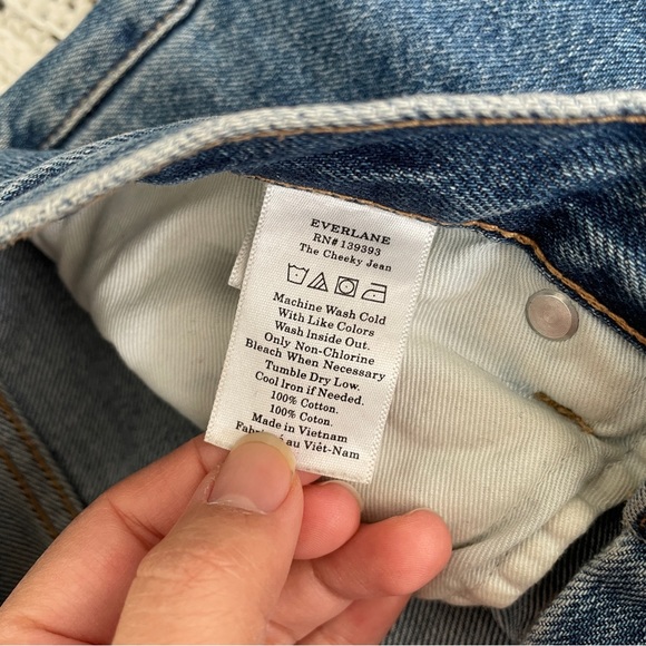 Everlane The Cheeky Jean High Waist Button Fly Curvy Fit Medium Wash (Si… - Picture 3 of 8